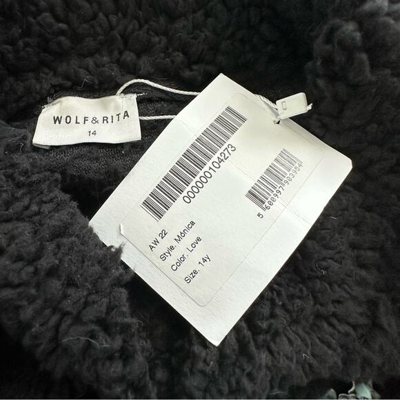 WOLF & RITA Faux Fur Mónica Love Sweatshirt Top - Picture 6 of 7